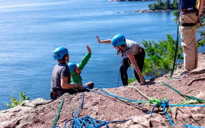 lake superior rock climbing trip for adults